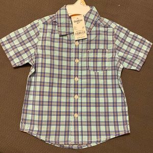 NWT OshKosh Boys Button-Down Shirt. 2T.